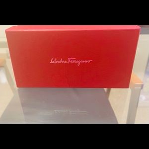 Salvatore Ferragamo round ,brown &cheetah print sunglasses